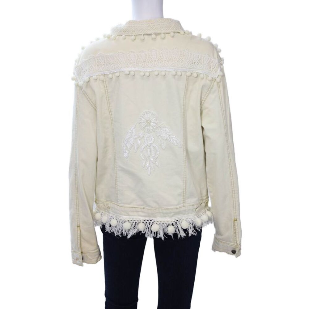 Antica Sartoria By Giacomo Cinque Womens Beige Cotton Button Jacket Size XL - Picture 3 of 5